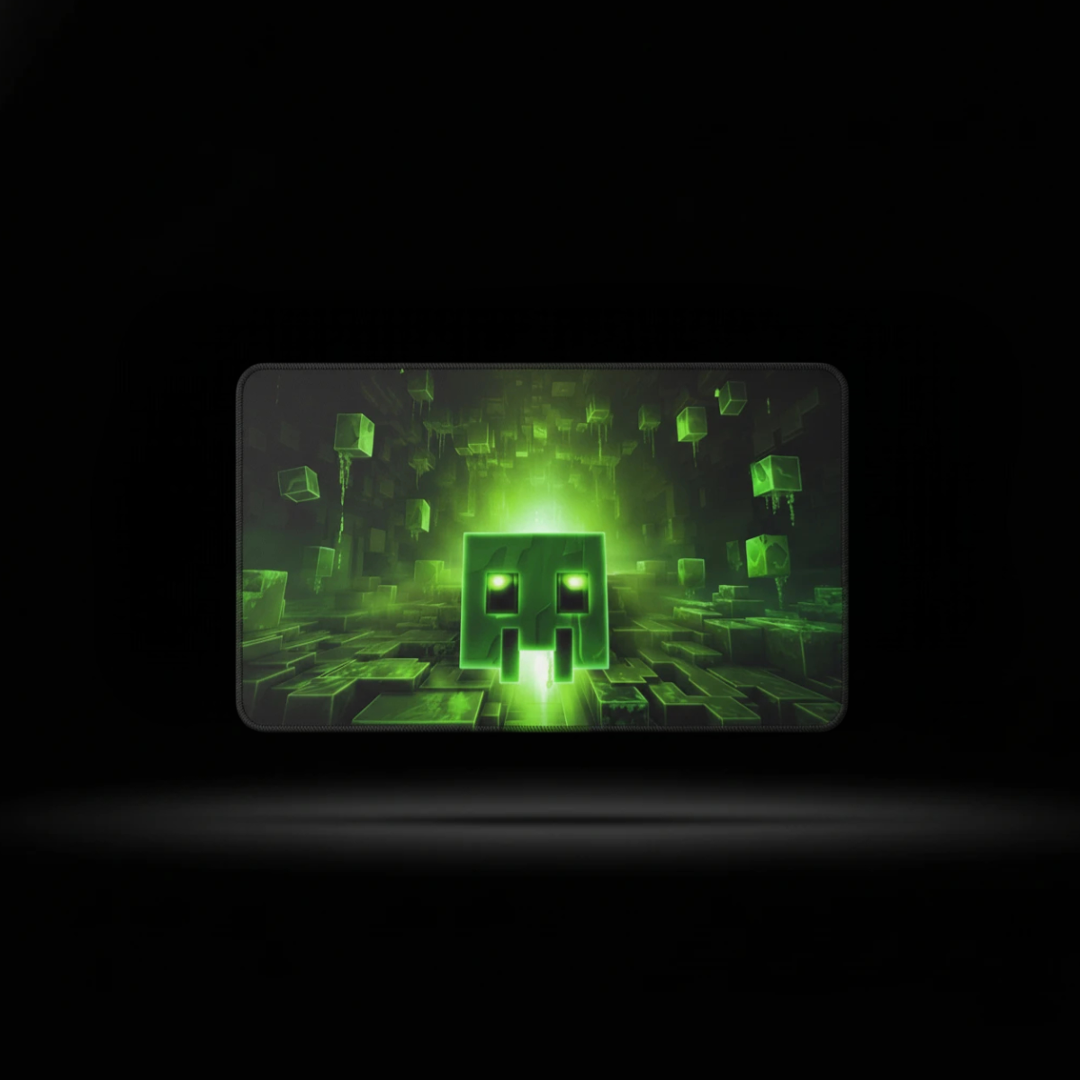 Mouse Pad Gamer Minecraft Creeper Neon XL 90x40 cm