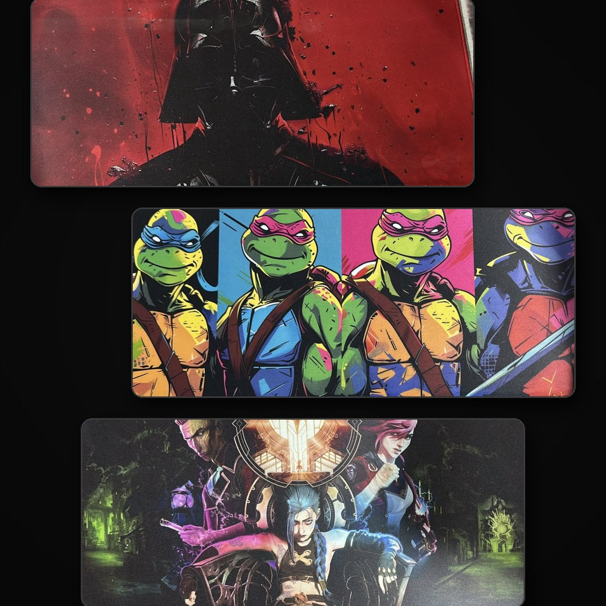 Mousepads de películas y series 70x30 cm: Star Wars, Tortugas Ninja, Arcane
