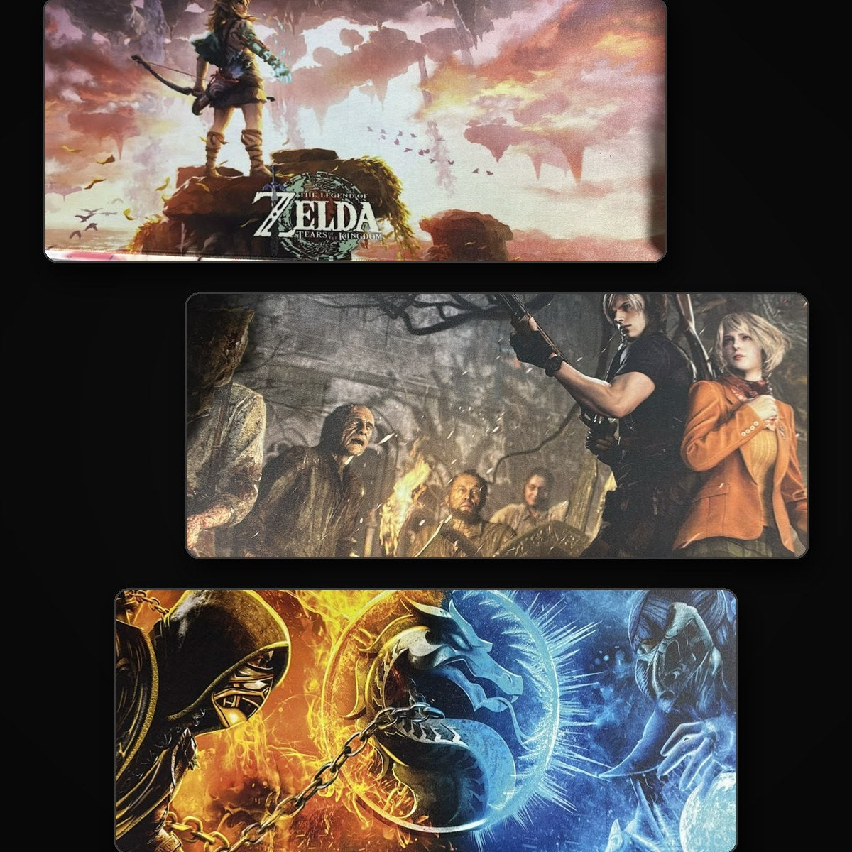 Mousepads de videojuegos 70x30 cm: Zelda, Resident Evil, Mortal Kombat