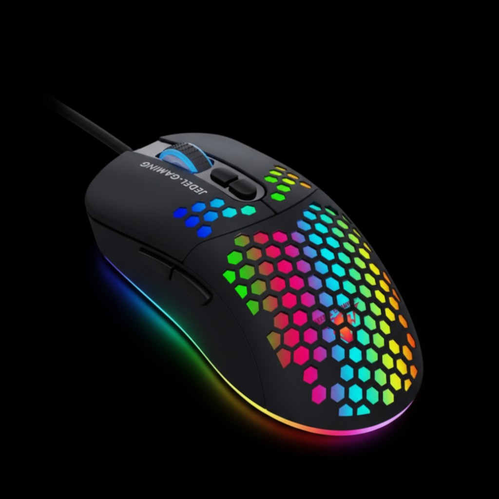 Mouse Gamer JEDEL GM1110 (6400 DPI · 7 botones · USB)
