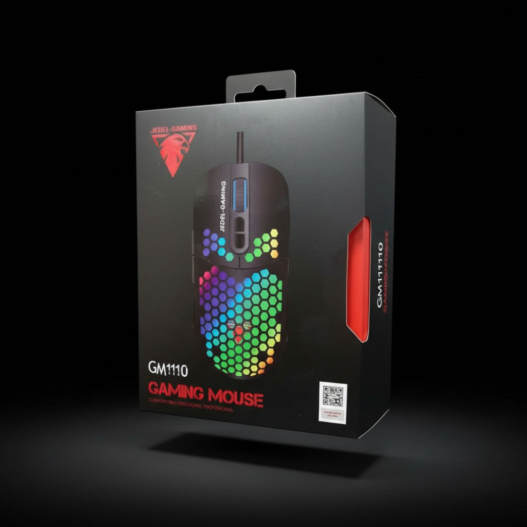 Mouse Gamer JEDEL GM1110 (6400 DPI · 7 botones · USB)