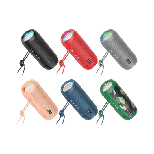 Parlante BR21 2×5 W (Bluetooth + LED)