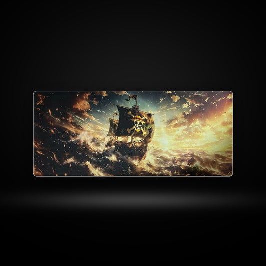 Mousepad gamer 70x30 cm One Piece Barco Sombrero de Paja, código A10