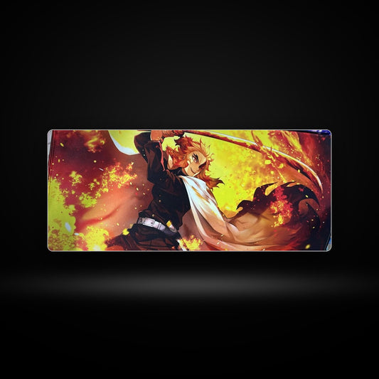 Mousepad gamer 70x30 cm Demon Slayer Rengoku, código A15