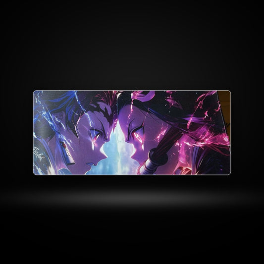 Mousepad gamer 70x30 cm Demon Slayer Cara a cara, código A17