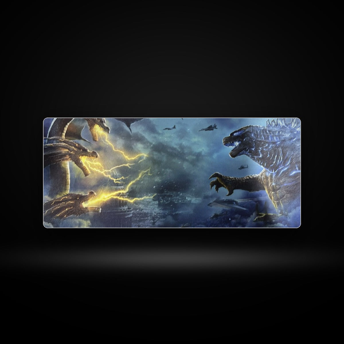 Mousepad gamer 70x30 cm Godzilla vs King Ghidorah, código P07