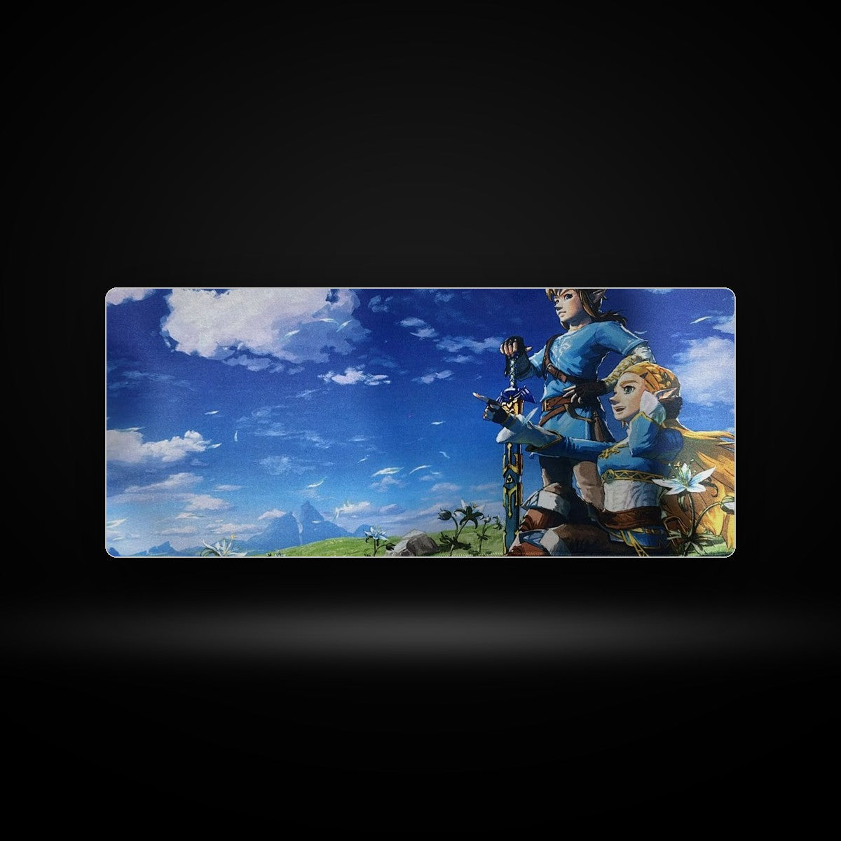 Mousepad gamer 70x30 cm Zelda: Breath of the Wild Link y Zelda, código V02