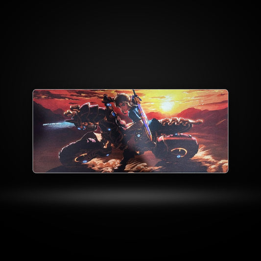 Mousepad gamer 70x30 cm Zelda: Breath of the Wild Link en moto, código V03
