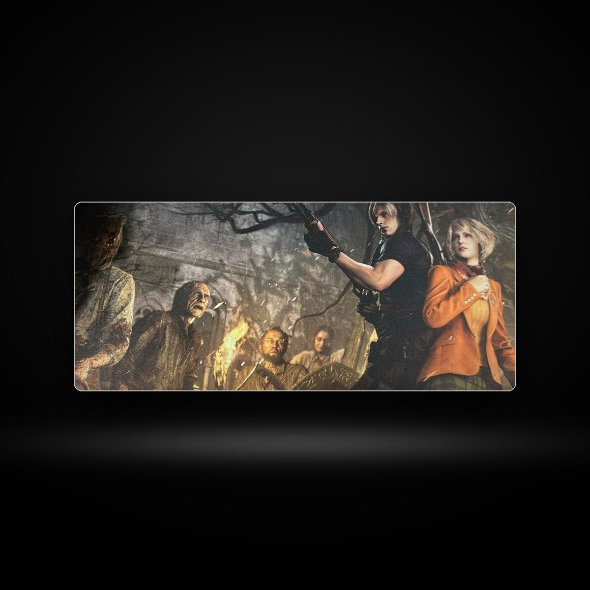 Mousepad gamer 70x30 cm Resident Evil 4 Leon y Ashley, código V10